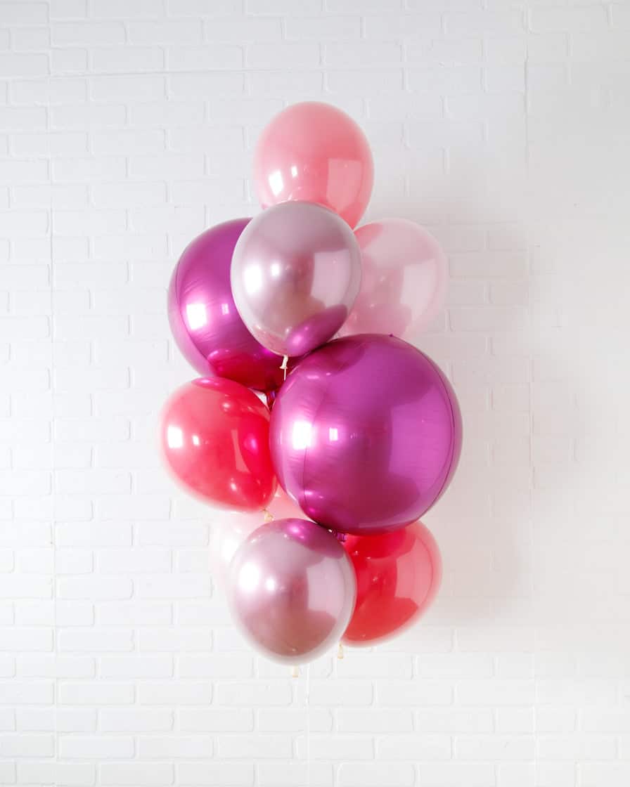 Life In Plastic – Orb and 11in Balloons – bouquet of 10 | Rental