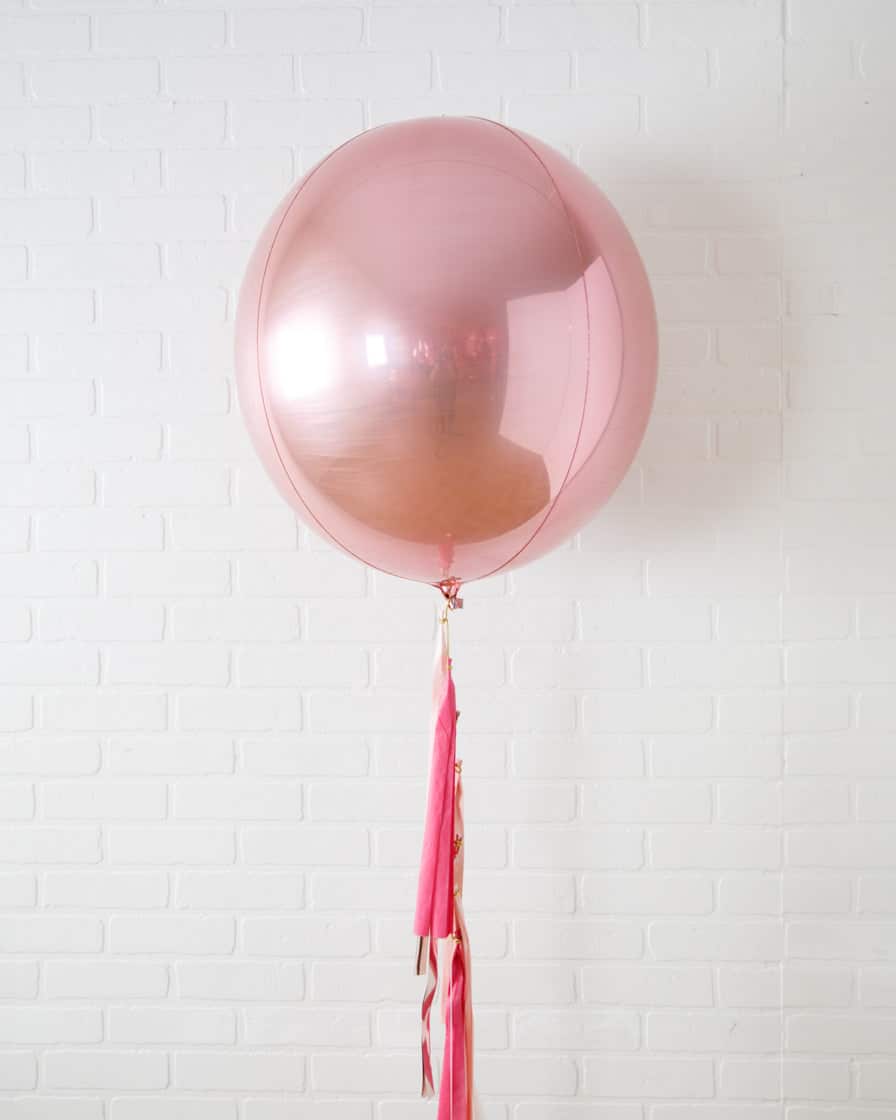 Life In Plastic – 21in Orb Foil Balloon with Half-Tassel | Rental
