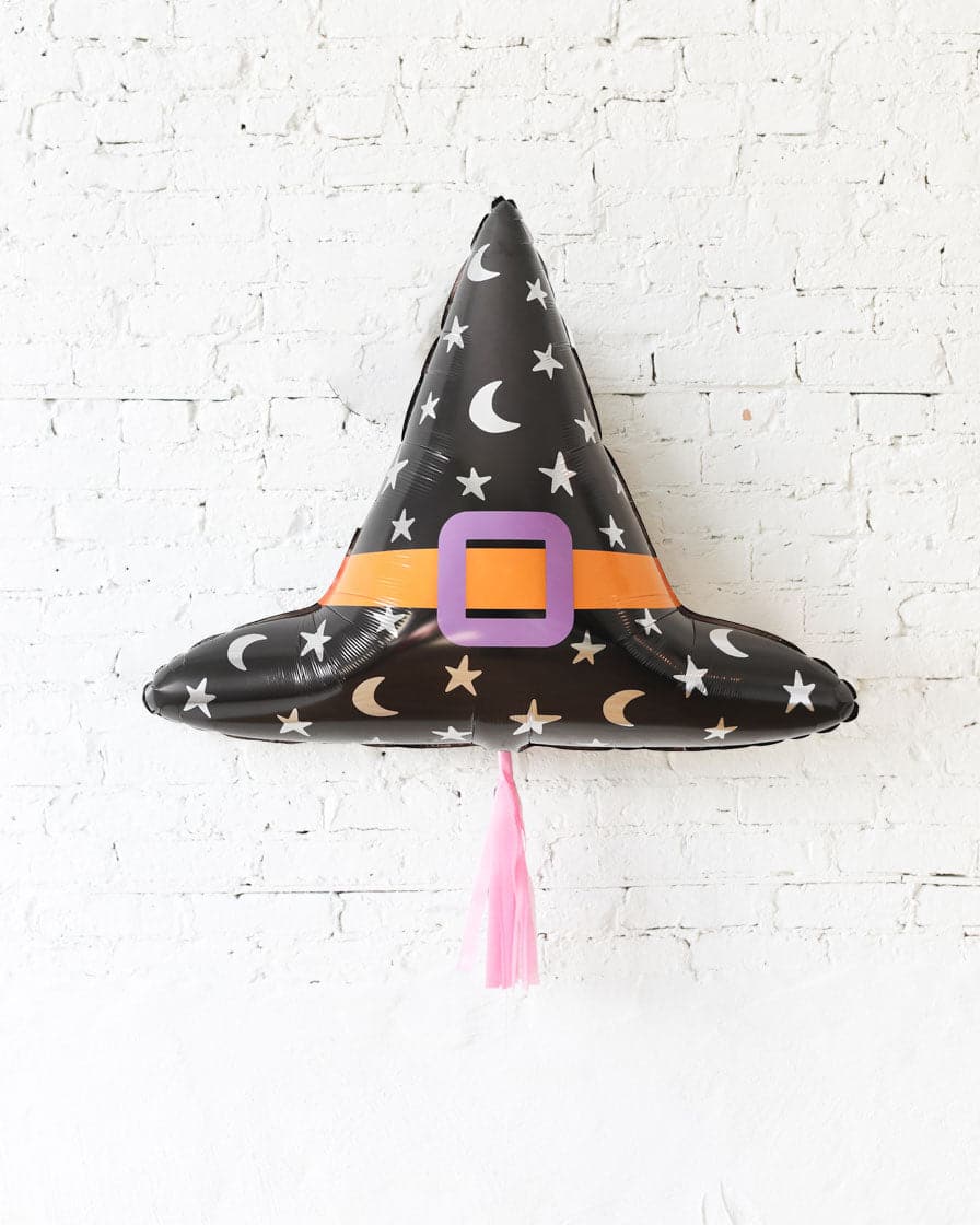 39in Witch Hat Foil Balloon with Pink Skirt | Rental