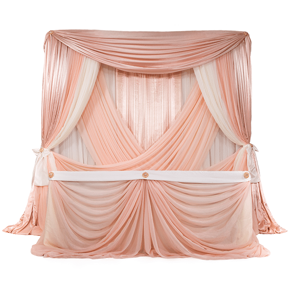 Romantic Theme Pro-Designed Backdrop or 4 Post Canopy Kit – 6-10ft Tall | Rental Romantic Theme Pro-Designed Backdrop or 4 Post Canopy Kit – 6-10ft Tall | Rental