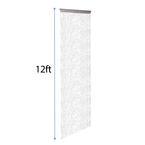 DecoStar™ Satin Top Rod Pocket 12ft. Jewel Crystal Iridescent Diamond Cut Curtain | Rental