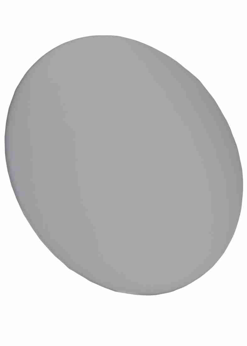 cloudy gray round vinyl panel back cushion 1