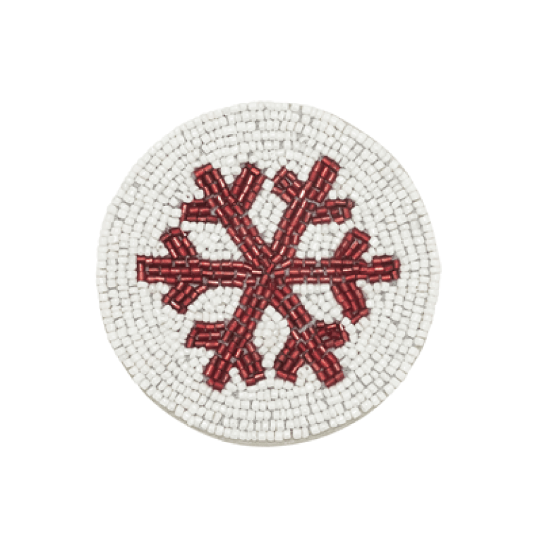 CO258 Beaded Snowflake Coaster | Rental CO258 Beaded Snowflake Coaster | Rental