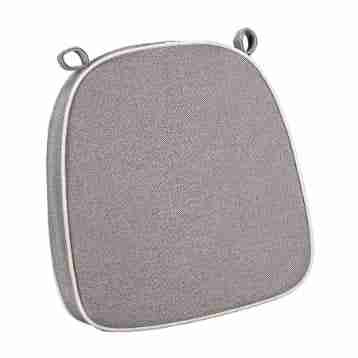Gray with Ivory Piping 2.5″ Thick Chair Cushion – World’s Best Cushions | Rental