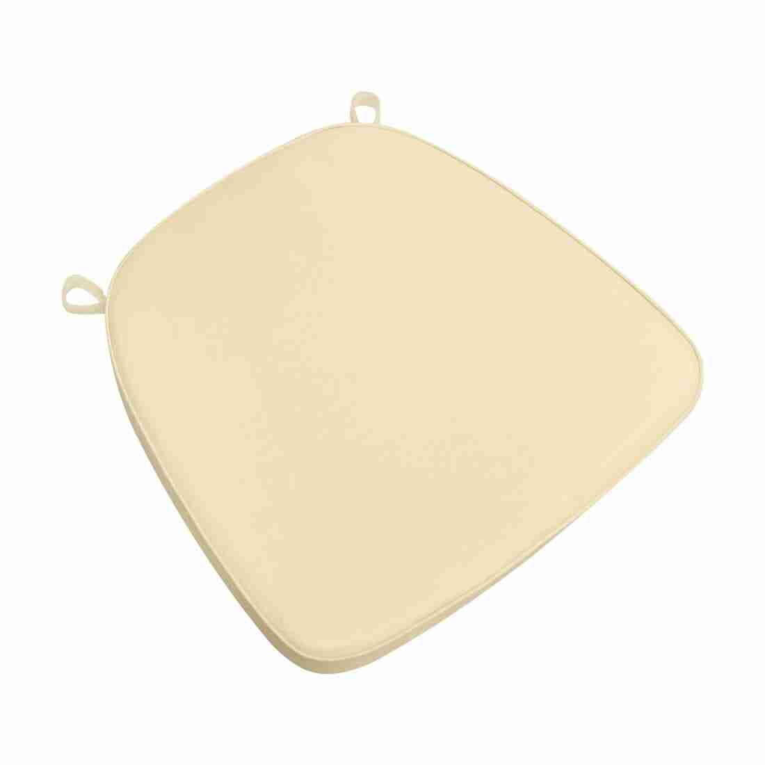 ivory 20 thick vinyl chiavari chair cushion