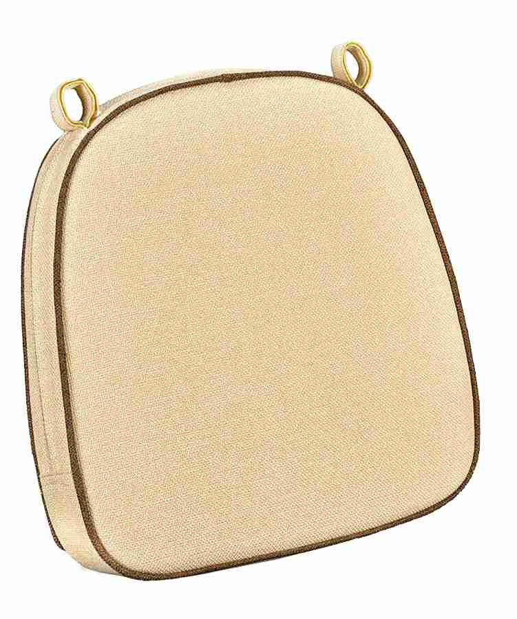 Ivory with Brown Piping 2.5″ Thick Chair Cushion – World’s Best Cushions | Rental