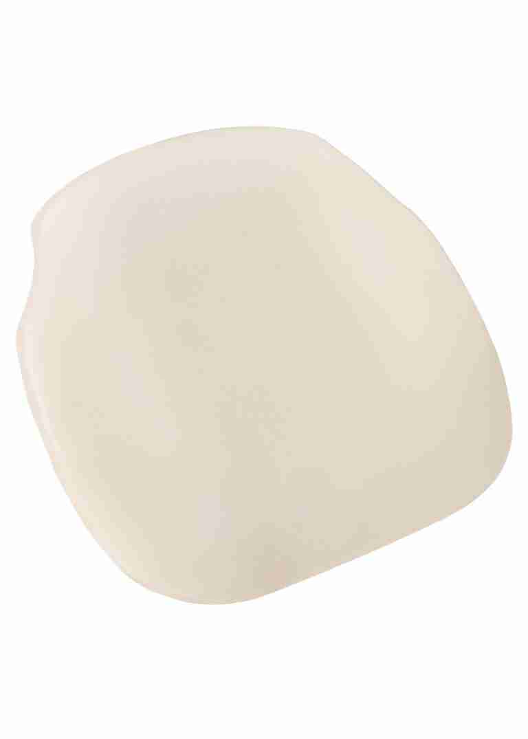 Large Ivory Vinyl 1.75″ Thick Cross Back Cushion | Rental
