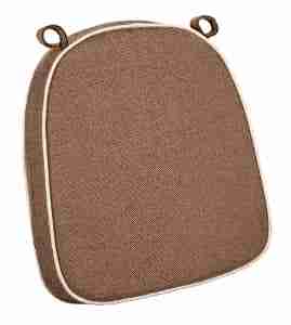 Light Brown with Beige Piping 2.5″ Thick Chair Cushion – World’s Best Cushions | Rental