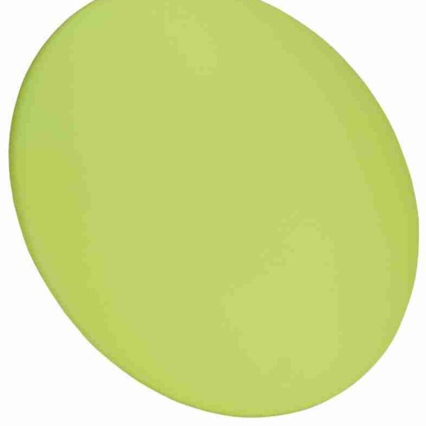 lime green round vinyl panel back cushion