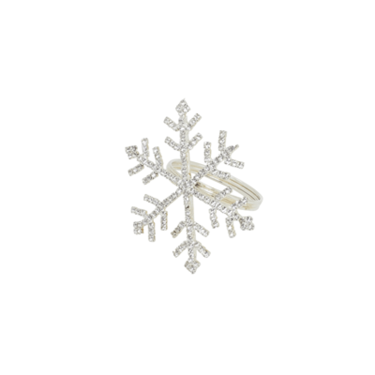 NR452 Beaded Snowflake Napkin Ring | Rental