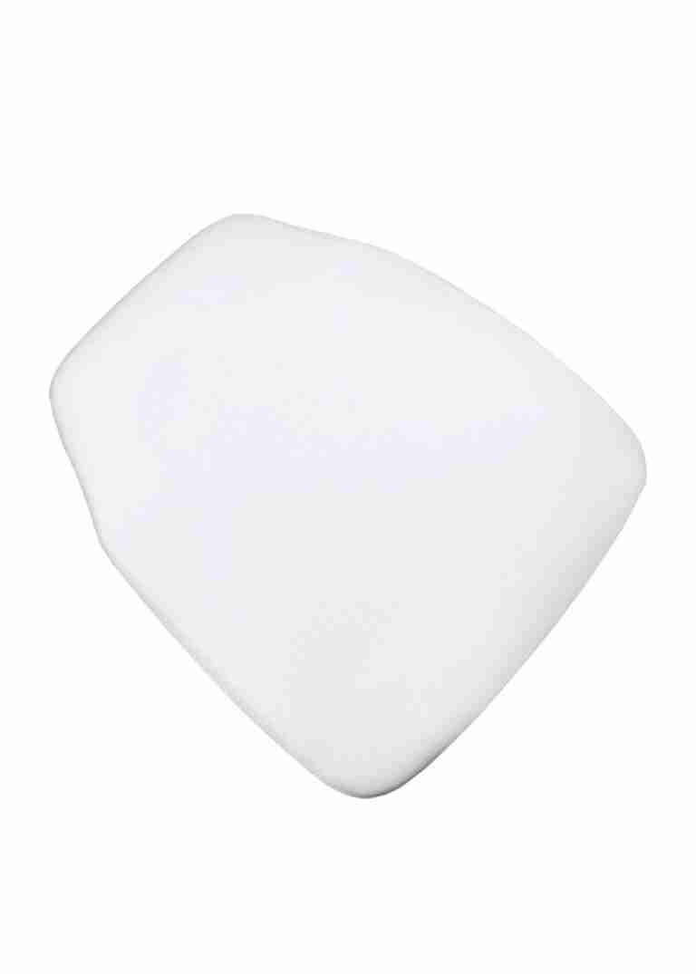 White 1.75″ Thick Fabric Panel Chiavari Chair Cushion | Rental