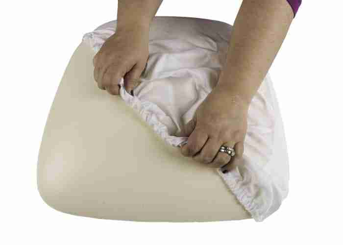 White Spandex Cover for Panel Cushions | Rental